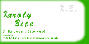 karoly bite business card
